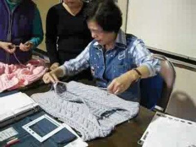 Knitting class 7. 8. 09  雙邊縫合 １