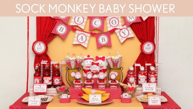 Sock Monkey Baby Shower Ideas. Sock Monkey - S2