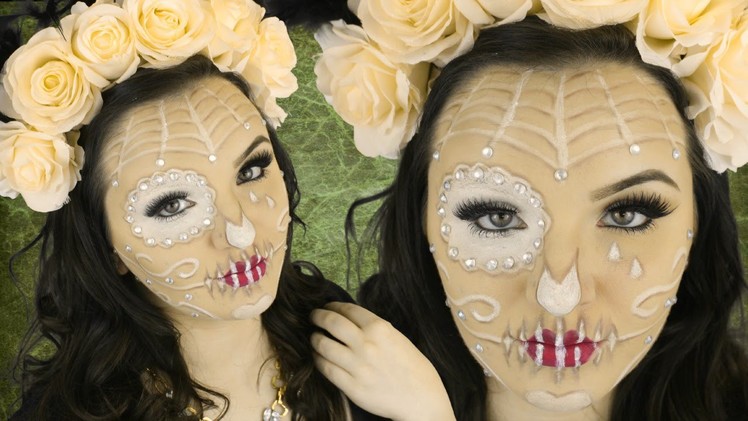 Sugar Skull Makeup Tutorial + DIY Flower Crown