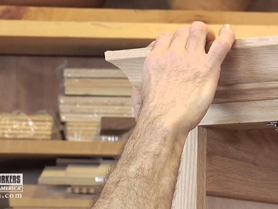 Woodworking DIY Project - Installing Crown Molding on a Cabinet