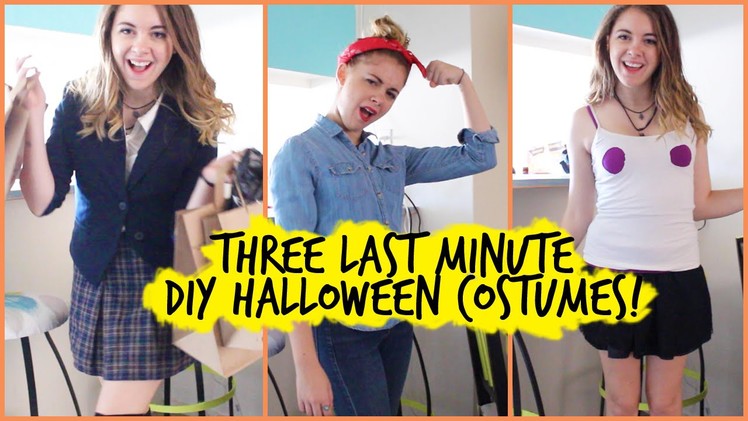 3 DIY Last Minute Halloween Costumes! || Regina George, Clueless, & Rosie the Riveter