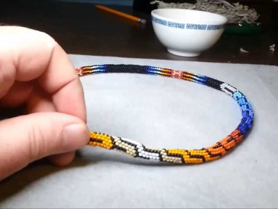 Beading:  Kyle's Necklace - A Piece in Orange and Blue