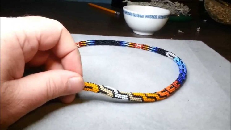 Beading:  Kyle's Necklace - A Piece in Orange and Blue