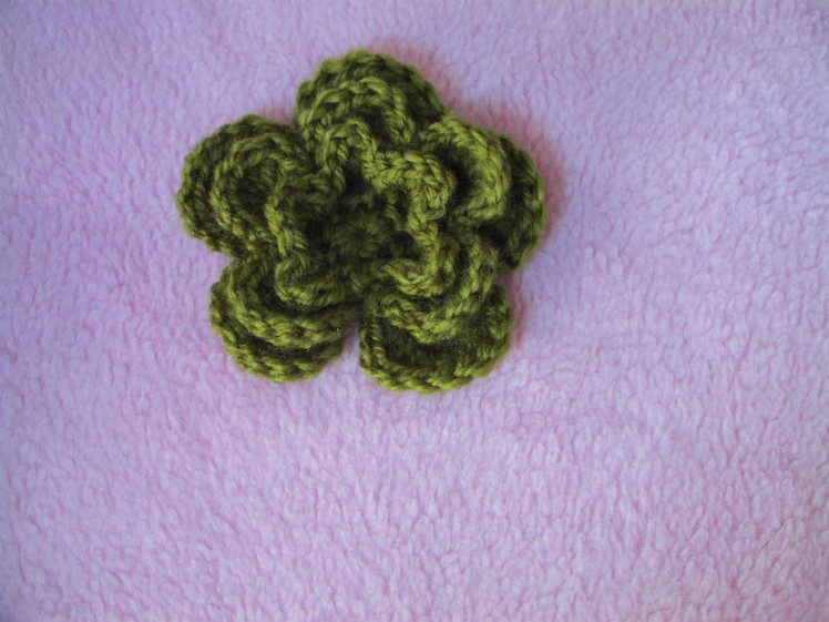 Πλεκτο Λουλουδι σε Τρια Επιπεδα. Crochet 3- Layer Flower Tutorial
