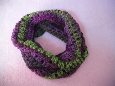 Πλεκτος Λαιμος. Crochet Infinity Scarf Tutorial