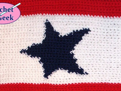 Crochet Blue Star Service Flag Tapestry Crochet Geek