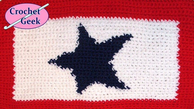 Crochet Blue Star Service Flag Tapestry Crochet Geek