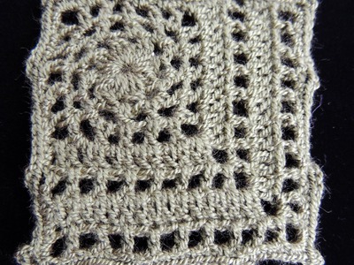 Crochet : Motivo #5. Cuadrado.  Parte 1 de 2