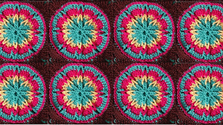 Crochet square pattern Квадрат Вязание крючком урок 346