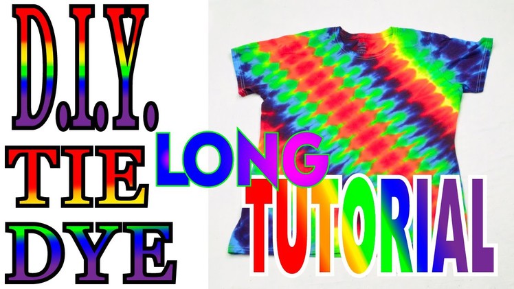 DIY Angled Symmetrical Rainbow Tie Dye Shirt [Full Tutorial]