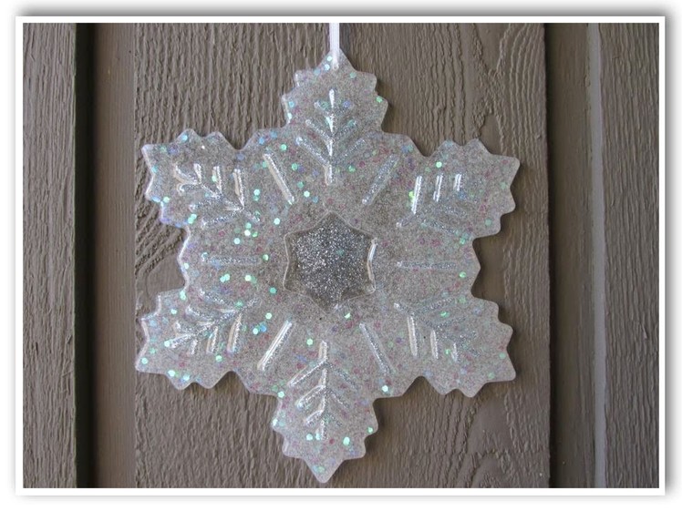 DIY Big Glitter Snowflake Craft How To