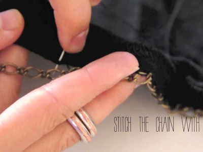 DIY chained-up tee-shirt, DIY fashion tutorial