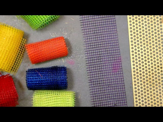 DIY colored mesh for cards scrapbooks and art journals