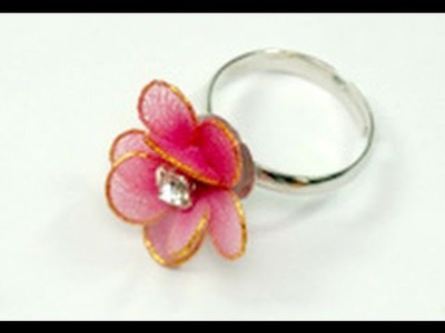 DIY - How to Make Nylon Flower Fashion Ring