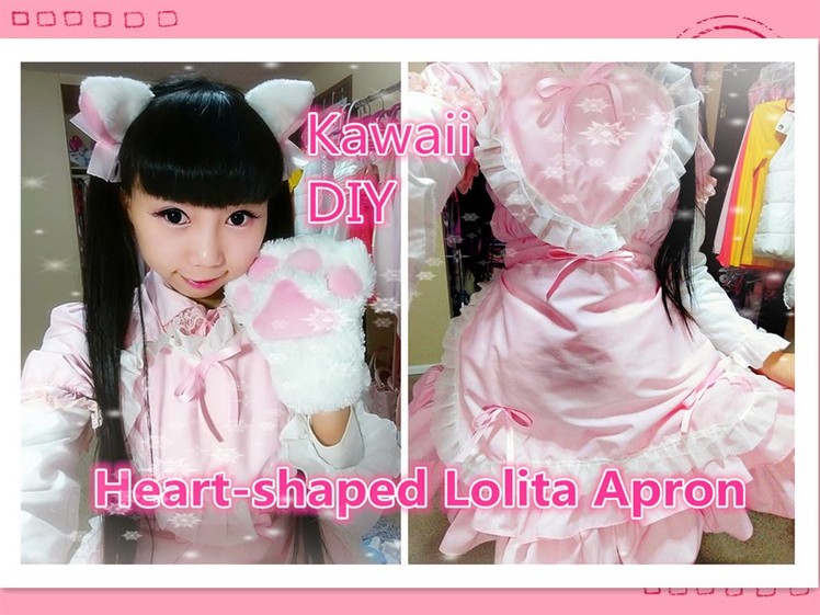 DIY- Kawaii Heart-shaped Lolita Apron Dress(cross straps) - Easy