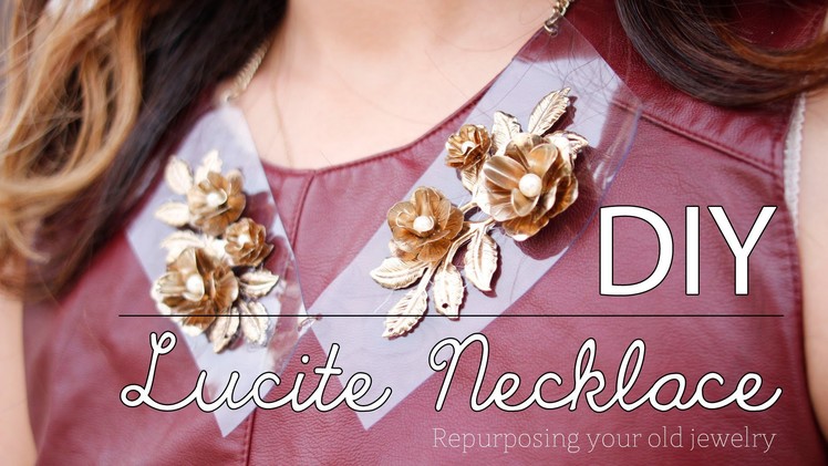 DIY Lucite Necklace (Repurposing Jewelry) | beautybitten