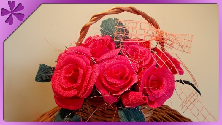 DIY Róże z bibuły. Tissue paper roses (+ENG Annotations) - Na szybko #4