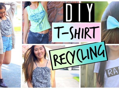 DIY Ways to Upcycle and Recycle Old T-Shirts and Clothes | DIY Tumblr Graphic Tee