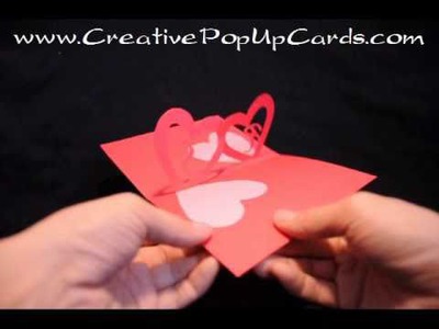 Easy Valentine's Day Pop Up Card: Linked Hearts