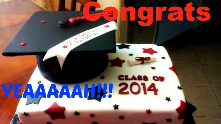 Graduation Cap Fondant Cake