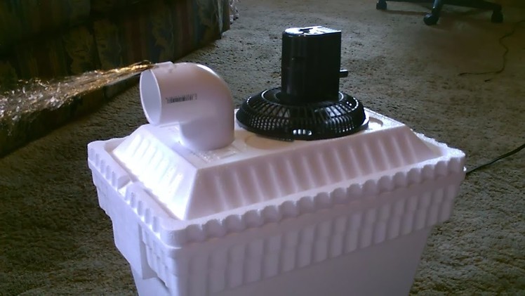 Homemade AC Air Cooler DIY - Can be Solar Powered! - Home.Auto Air cooler 40F Air! - 12VDC Fan
