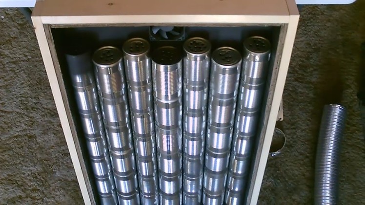 Homemade "Steel Can" Solar Air Heater! DIY - STEEL CAN Air Heater! (140F+) - EASY Instructions!