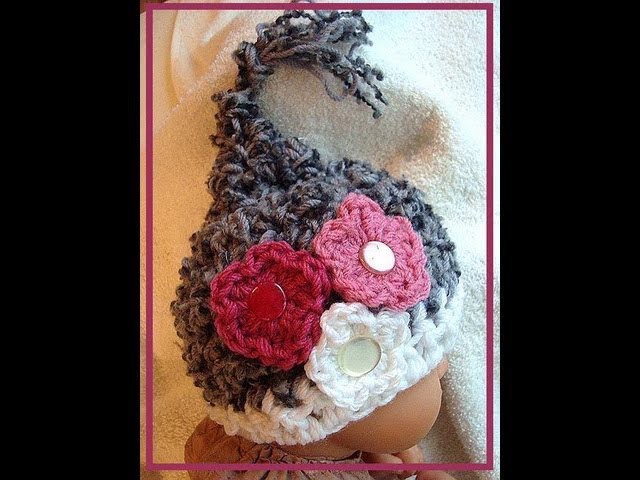 HOW TO CROCHET A PIXIE HAT, companion to diaper cover