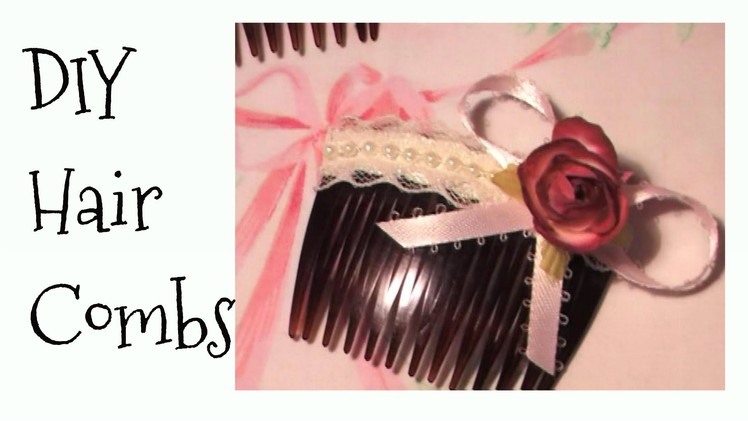 How to: DIY SHABBY CHIC Style Hair Clips, Combs, Hair Accessories, Gift Ideas