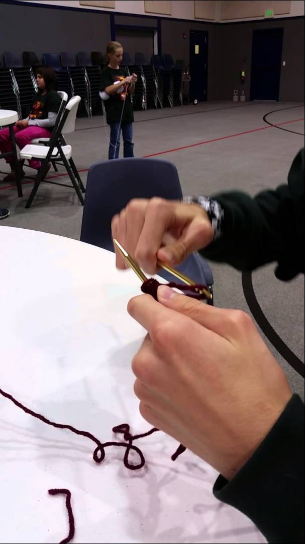 How to do a slip knot with knitting needles!