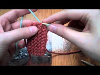 How to join a new color in log cabin knitting