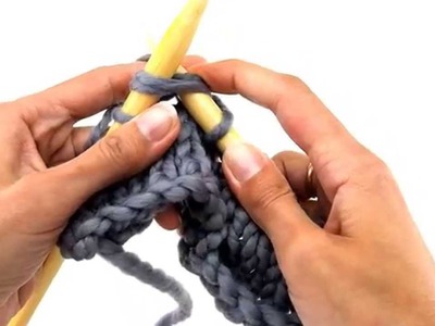 How to knit 2 stitches together (k2tog)