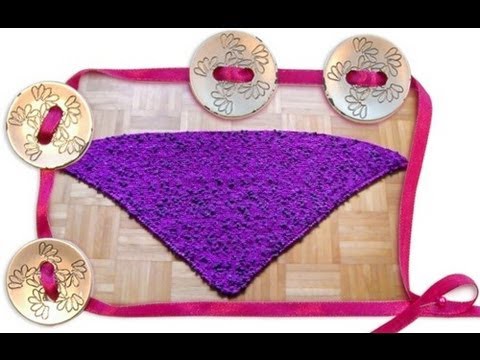 How to knit a triangle shawl shoulder scarf