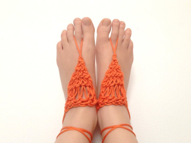 How to Loom Knit Barefoot Sandals (DIY Tutorial)