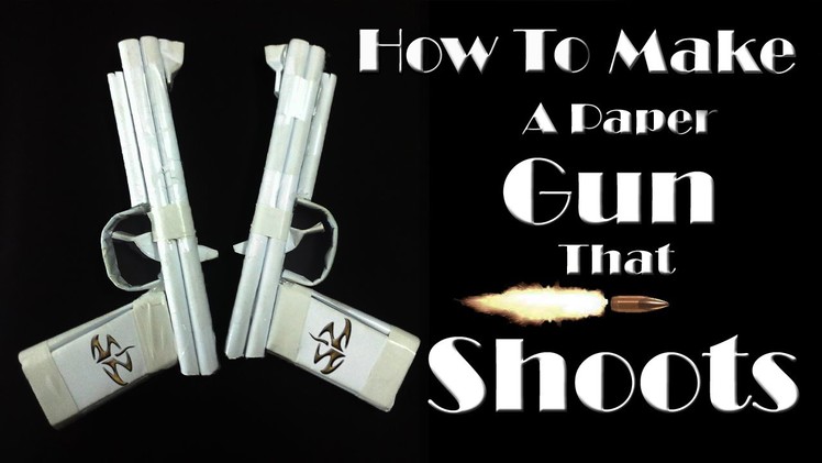 How to Make a Paper Gun That Shoots - ( Rubber Band Paper Gun with Trigger )