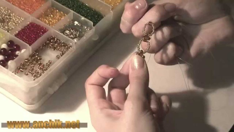 Как сделать колье из бисера. How to make a necklace of beads