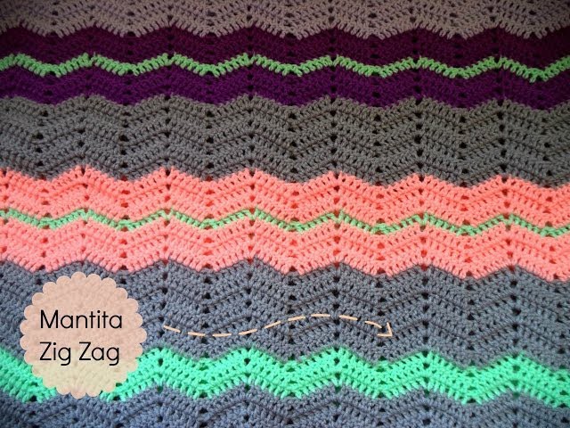 Manta de ganchillo puntada Zig Zag (Tutorial paso a paso) - Crochet Zigzag Blanket (DIY)
