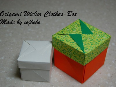 Origami Box(Wicker Clothes Box) Video. 종이접기 상자 접는 방법 동영상