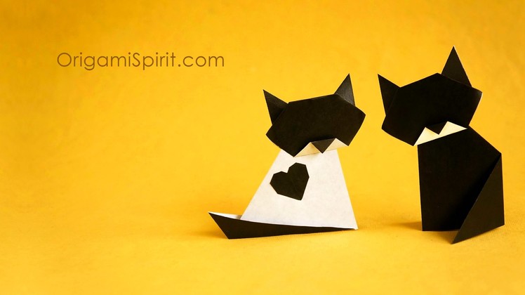 Origami Cat :: Gato :: Tradicional and Variation