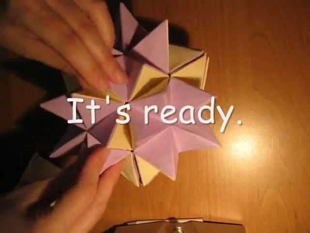 Origami revealed flower ball - tutorial