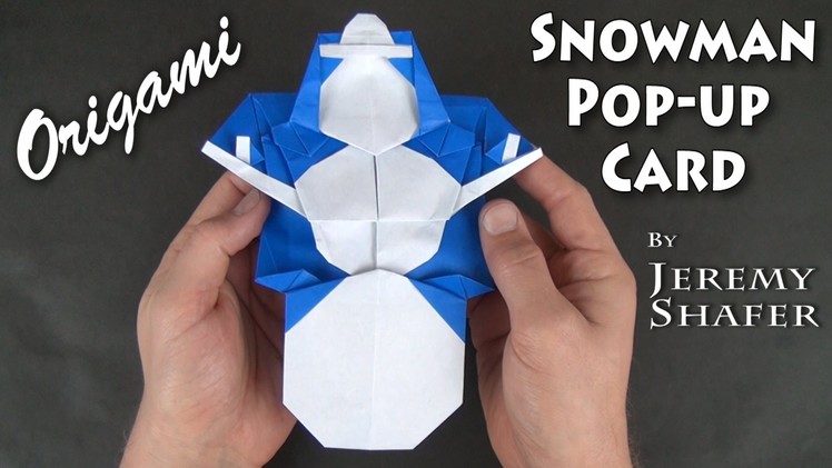 Origami Snowman Pop-up Card
