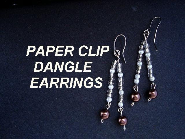 PAPER CLIP DANGLE EARRINGS, how to diy, jewelry making