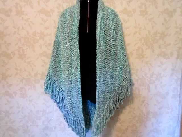Shawl - Knit with Lion Brand Homespun Yarn, Waterfall