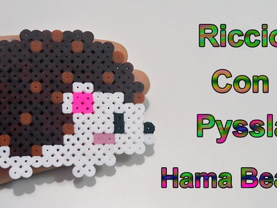 ♥ Tutorial  RICCIO CON PYSSLA (HAMA BEADS) Hedgehog.Perler Beads ♥