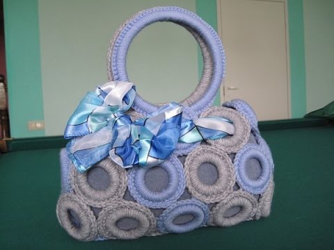 Вязаная сумка. Из колец. Мастер-класс. Crochet Handbag. Tutorial