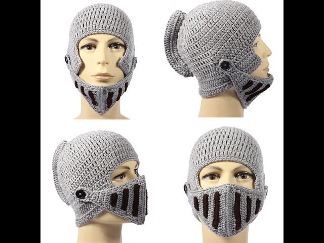 Winter Warm Roman Knight Soft Hat Gladiator Mask Knitting Girl's Men Women Cap from banggood.com