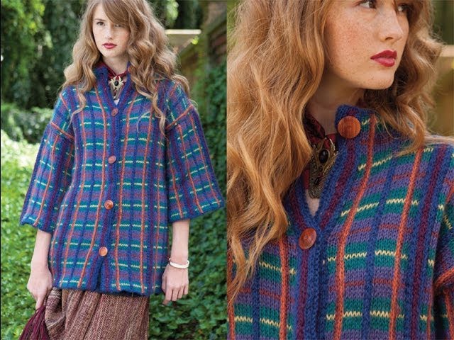 #7 Plaid Coat, Vogue Knitting Fall 2013