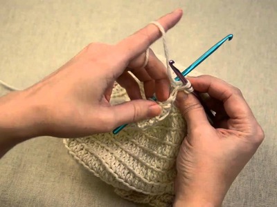 Closing up a crocheted hat