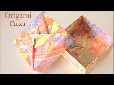 Como fazer uma CAIXA de papel Origami Dobradura Papiroflexia
