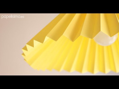 Cómo hacer lámpara de papel (tipo origami)