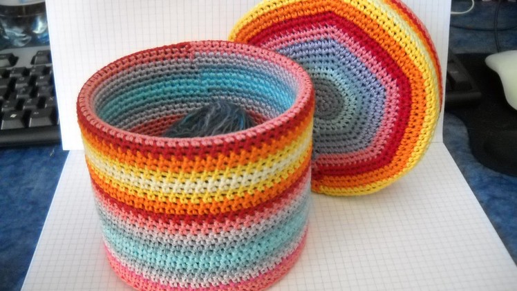 Crochet a Colourful Round Box - DIY Crafts - Guidecentral
